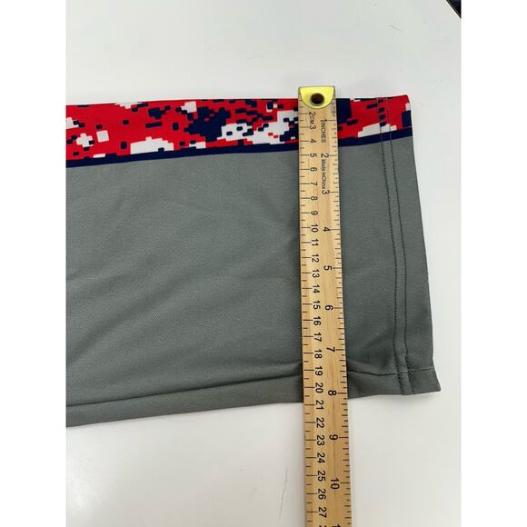 Baseball Pants Size 34 Gray with Red White Blue Camo Accents Never Forgotten BBQ - Picture 11 of 12